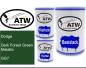 Preview: Dodge, Dark Forest Green Metallic, GG7: 500ml Lackdose + 500ml Klarlack + 250ml Härter - Set, von ATW Autoteile West.